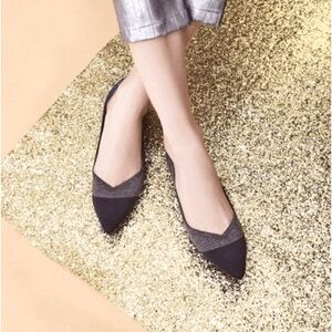 Rothy's Twilight Metallic Dune Captoe Point 8.5